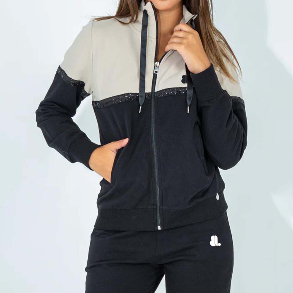 Block Zipper Track Suit Women