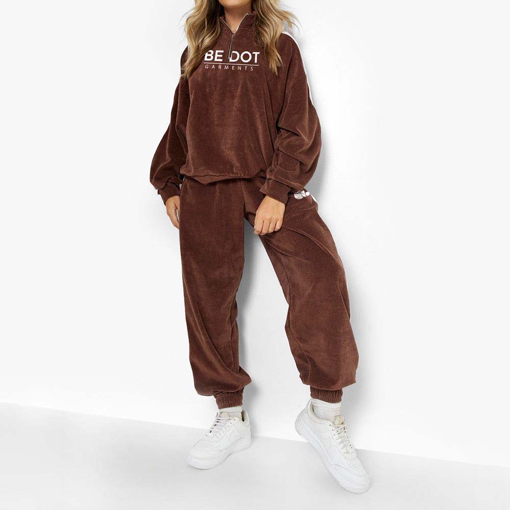 Block Zipper Track Suit Women