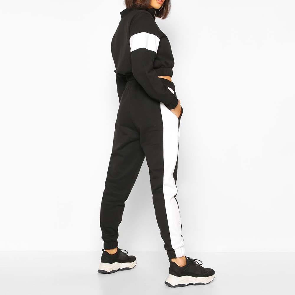 Block Zipper Track Suit Women