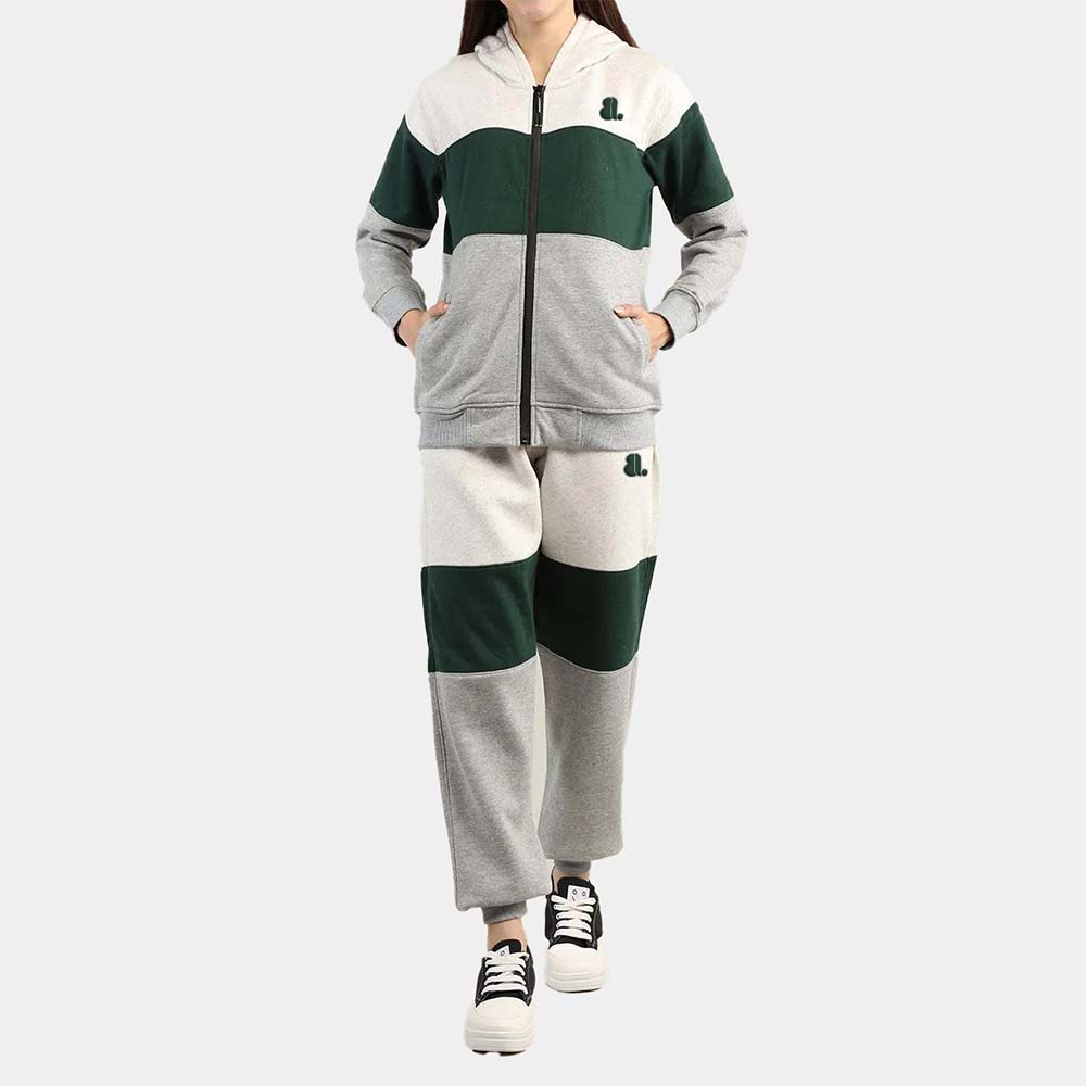 Block Zipper Track Suit Women