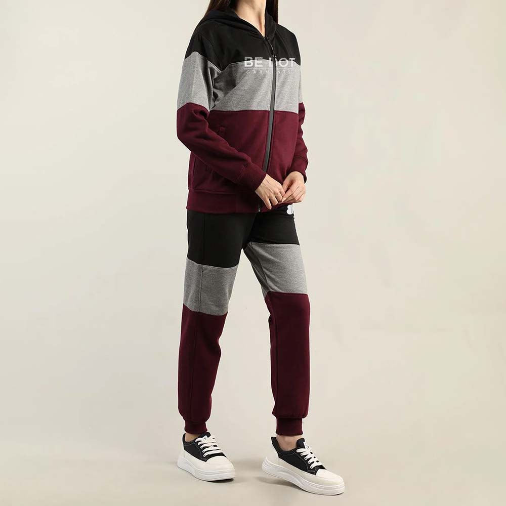 Block Zipper Track Suit Women