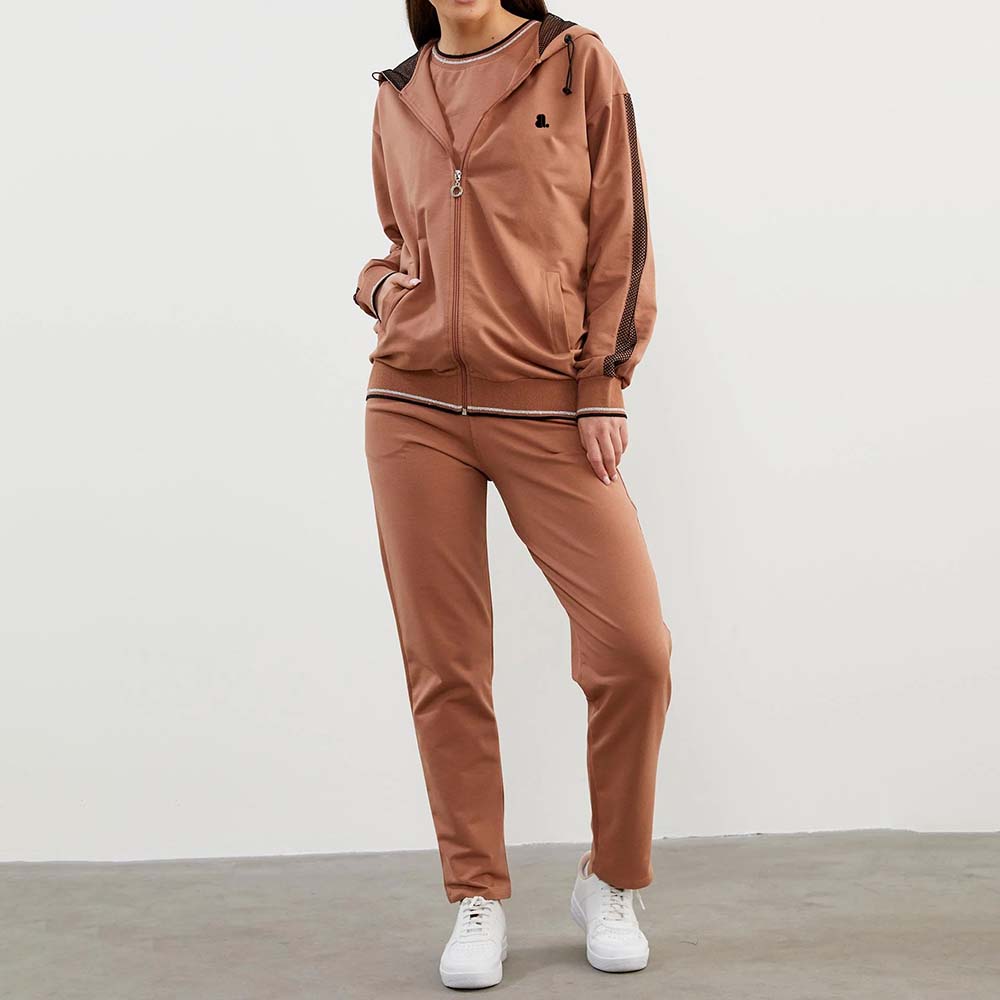 Block Zipper Track Suit Women
