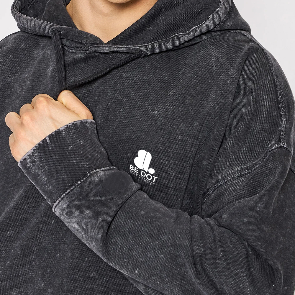 Acid Wash Pullover Hoodie Men - Image 5