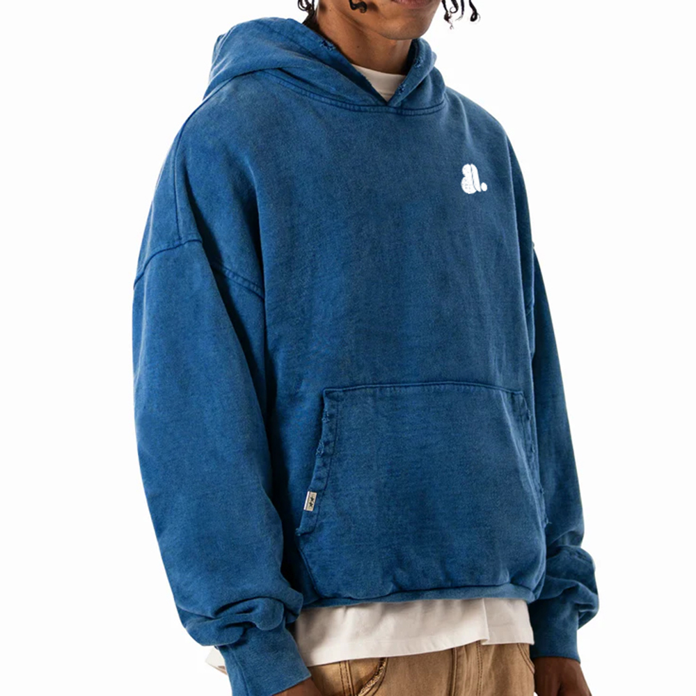 Acid Wash Pullover Hoodie Men - Image 5