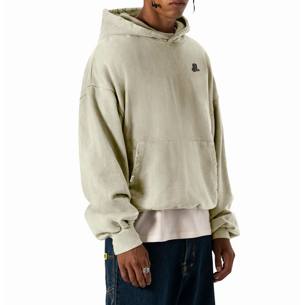 Acid Wash Pullover Hoodie Men - Image 4