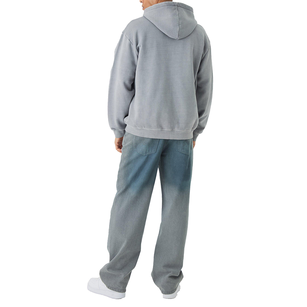 Acid Wash Zipper Hoodie Men - Image 3