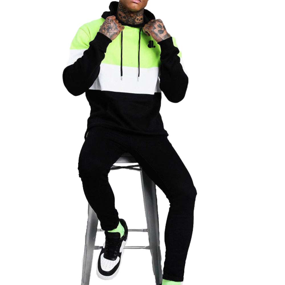 Block Pull Over Hoodie Men