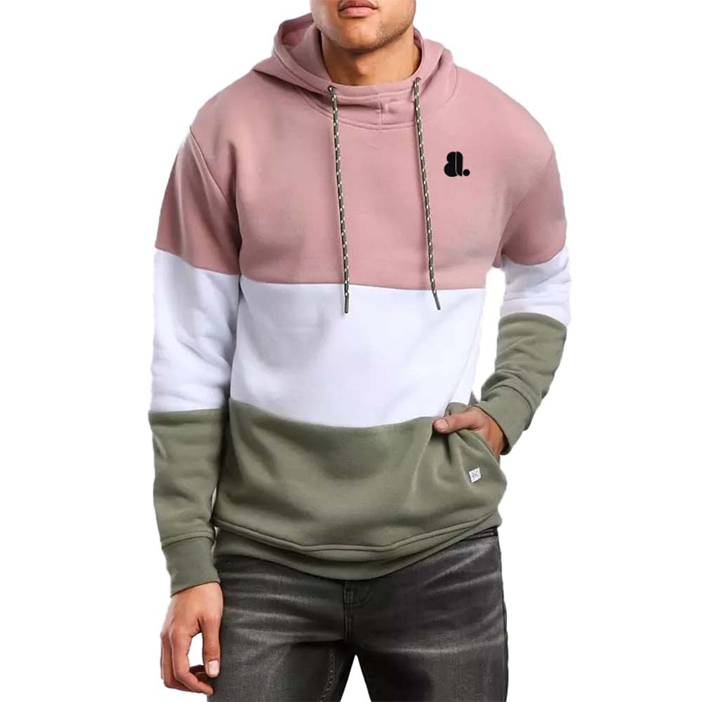 Block Pull Over Hoodie Men