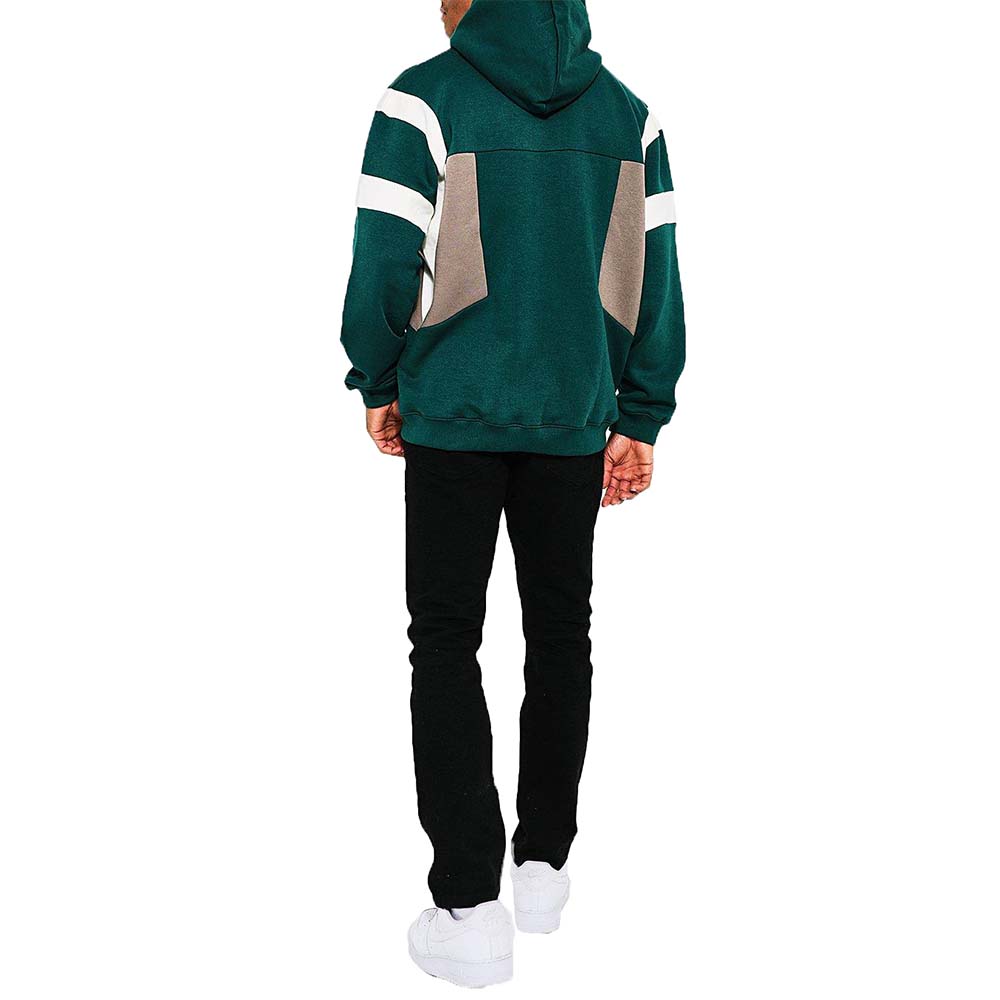 Block Zipper Hoodie Men