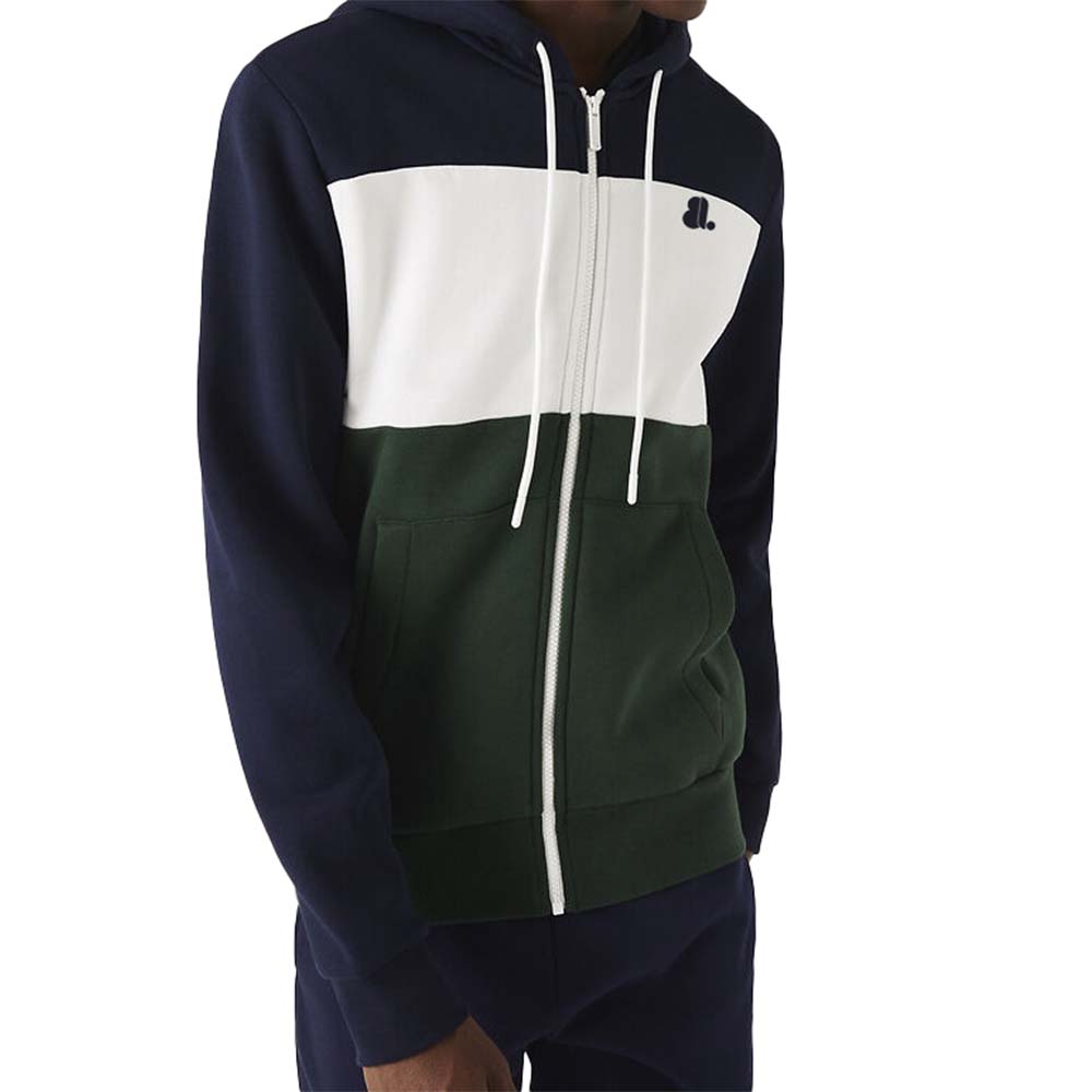 Block Zipper Hoodie Men