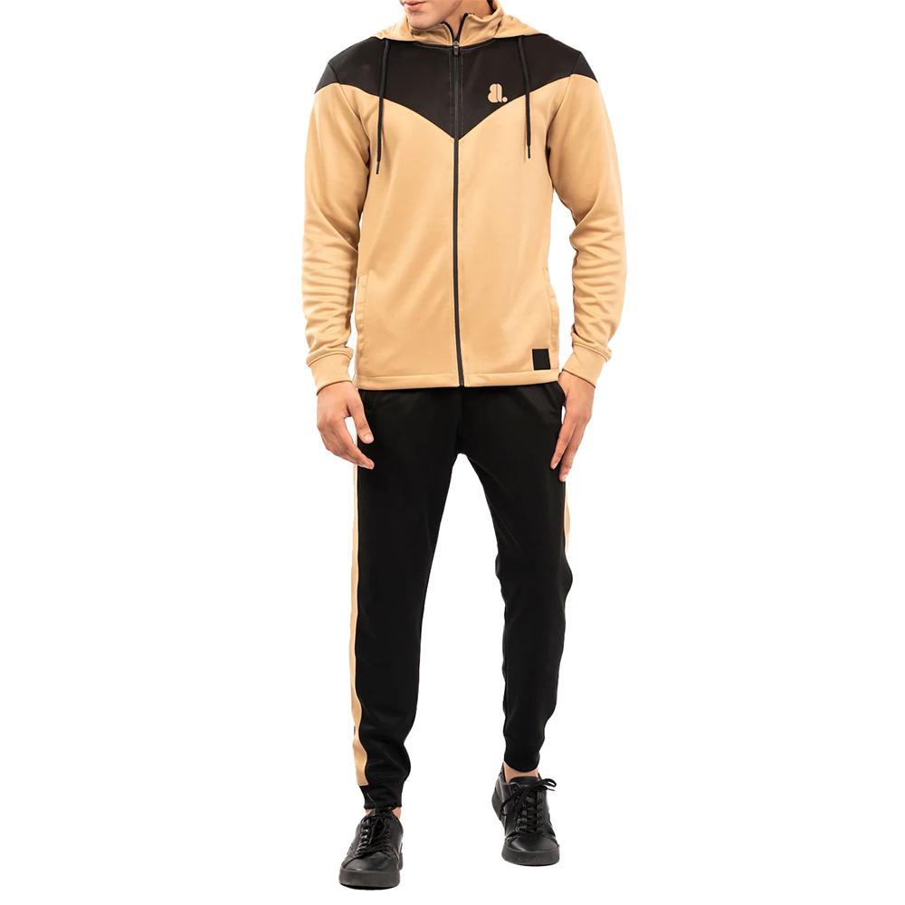 Block Zipper Hoodie Men