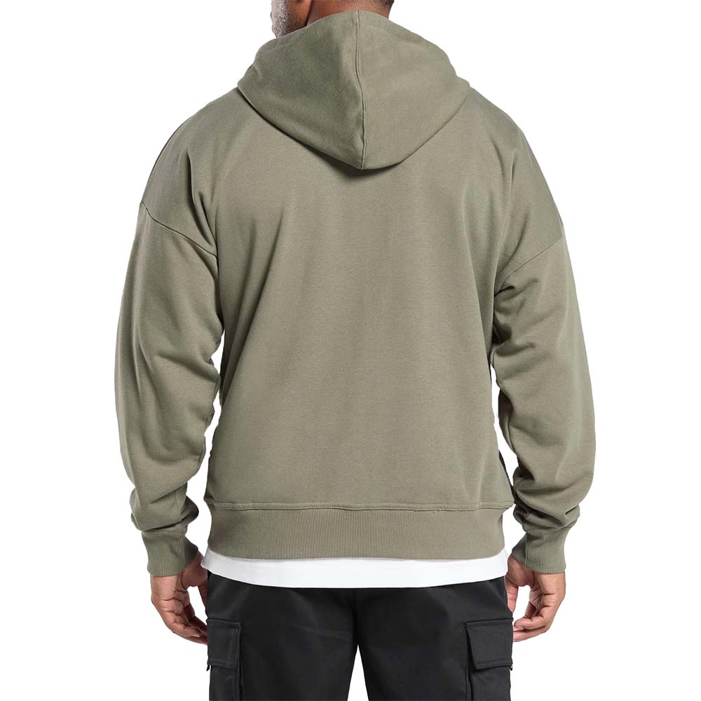 Single Color Zipper Hoodie Men
