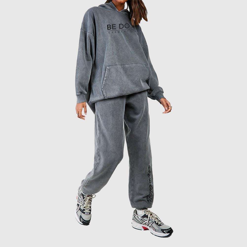 Acid Wash Pullover Hoodie Women