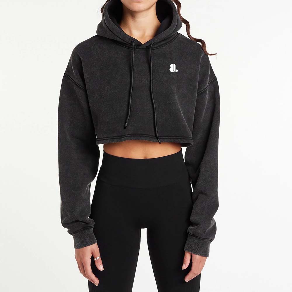 Acid Wash Pullover Hoodie Women