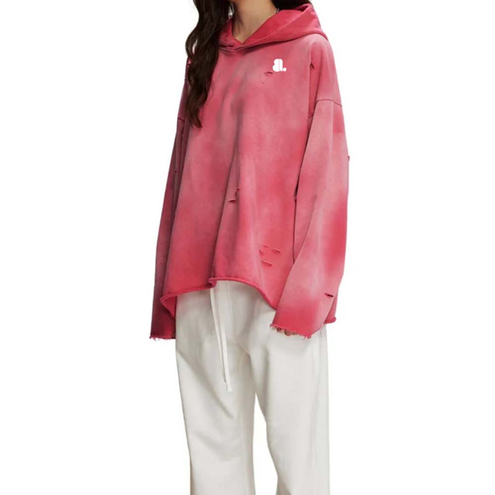 Acid Wash Pullover Hoodie Women