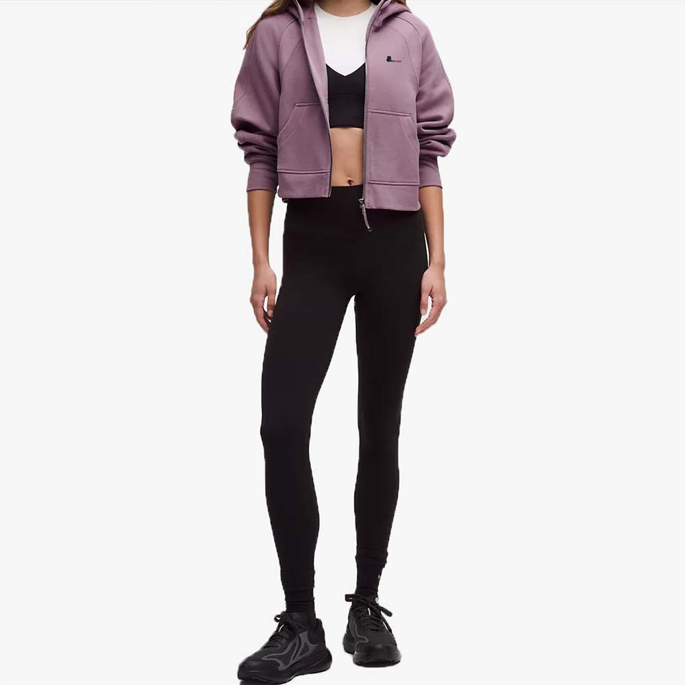 Single Color Zipper Hoodie Women