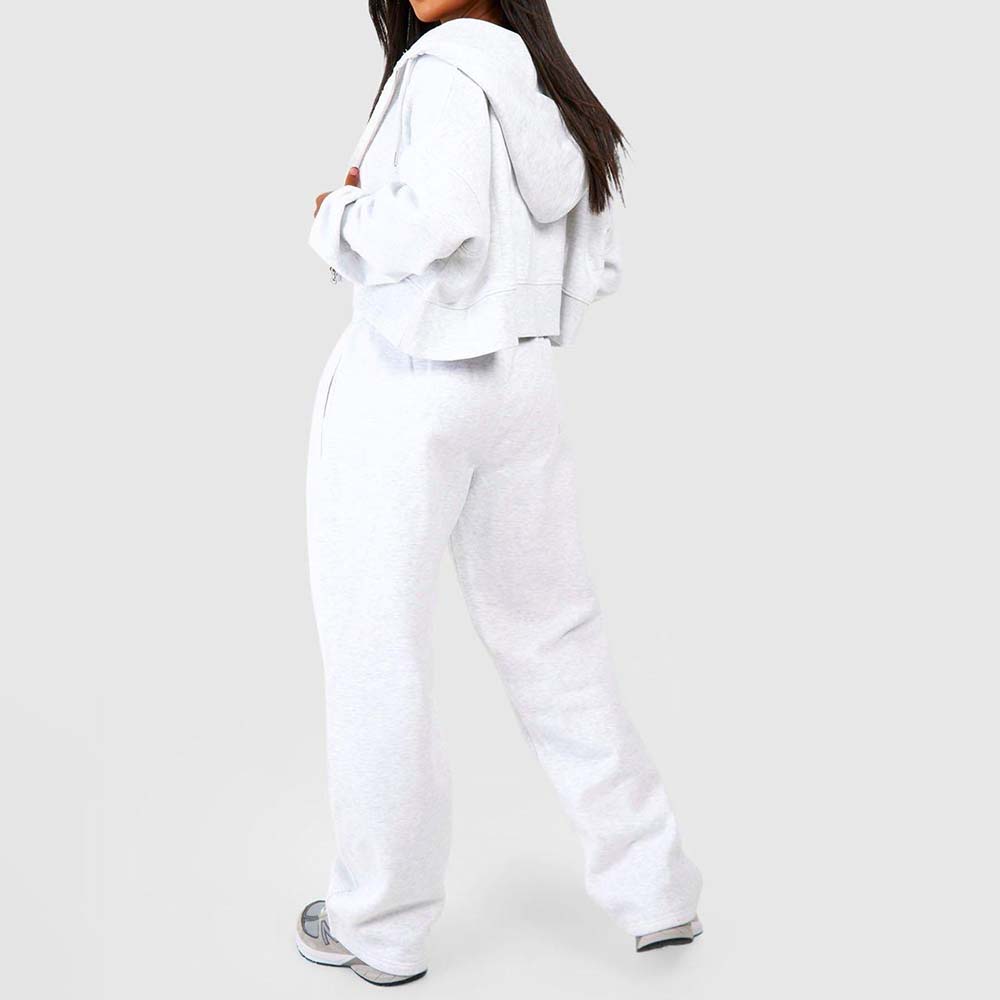 Acid Wash Zipper Track Suite Women - Image 3