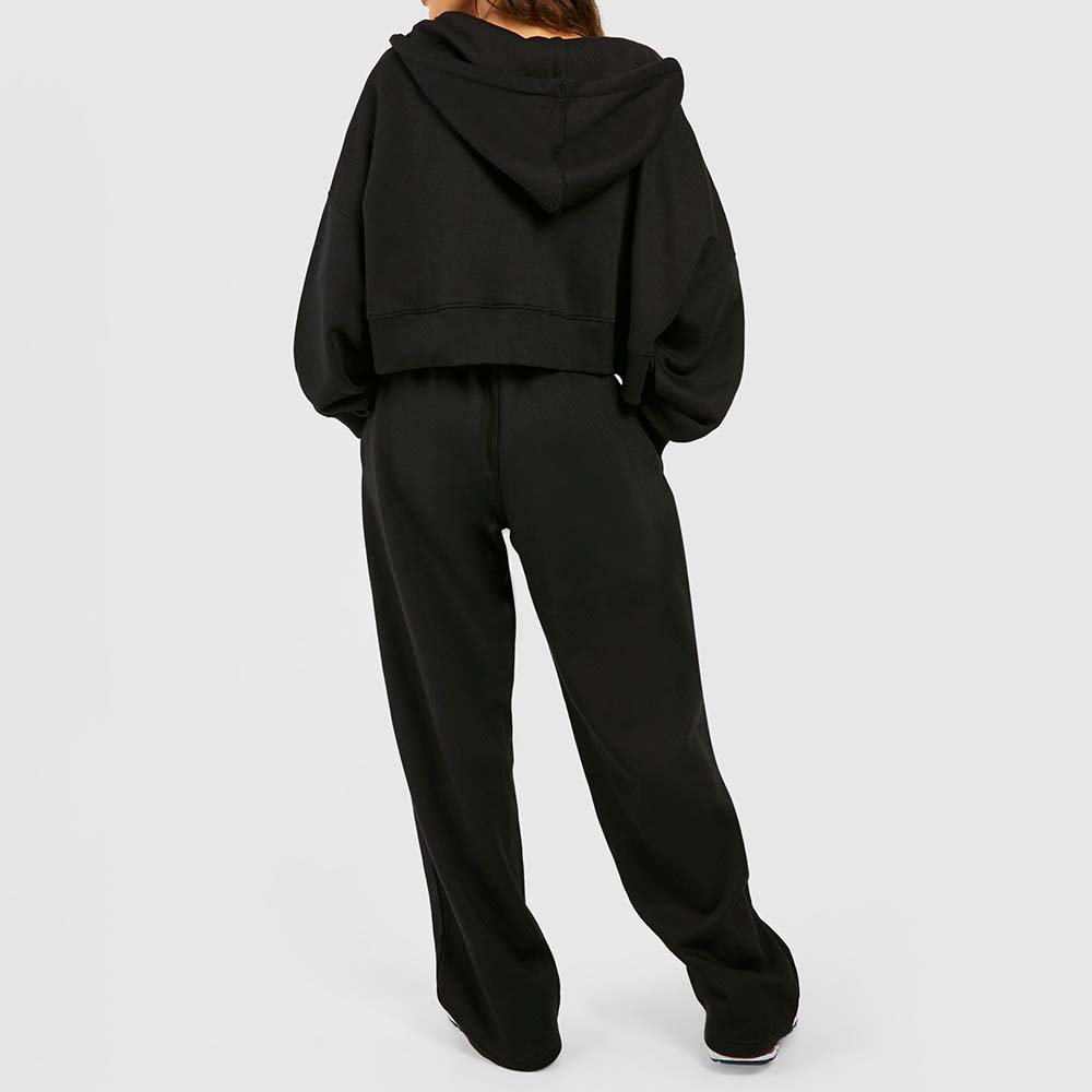 Acid Wash Zipper Track Suite Women - Image 4