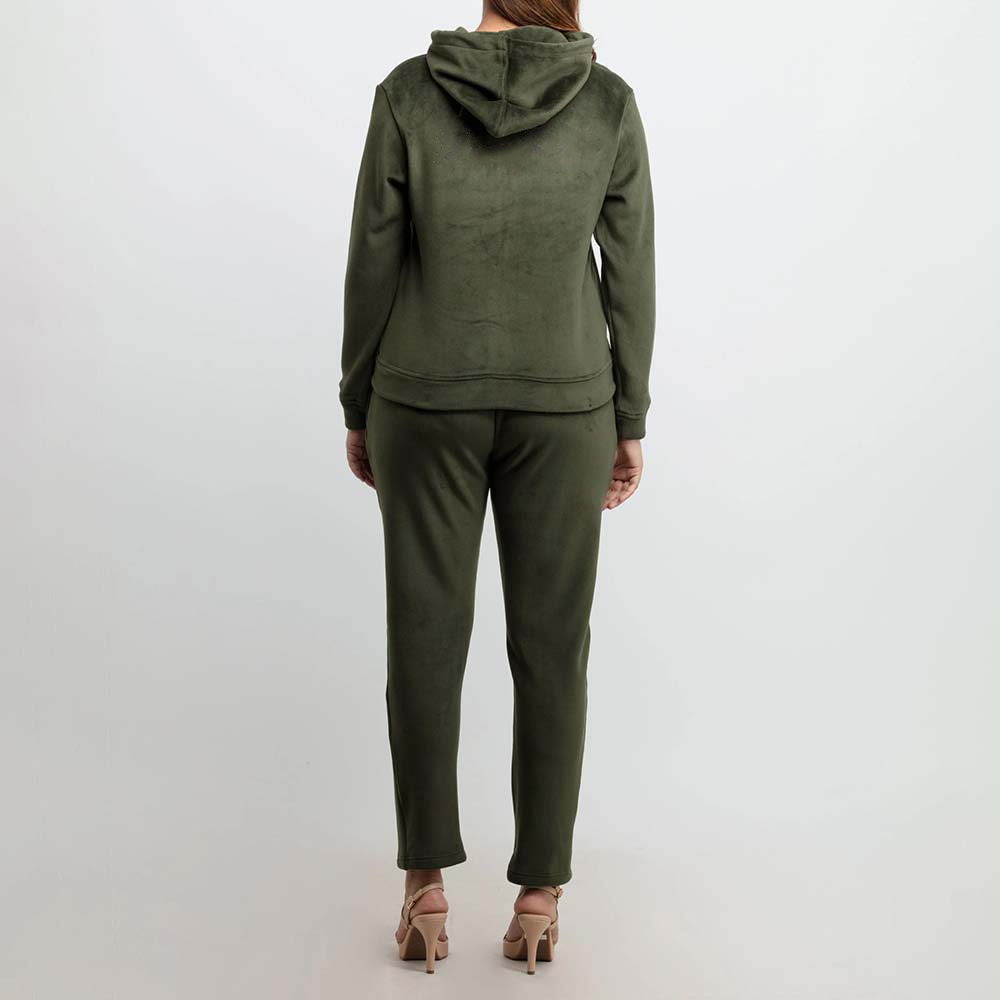 Single Color Zipper Track Suit Women - Image 4