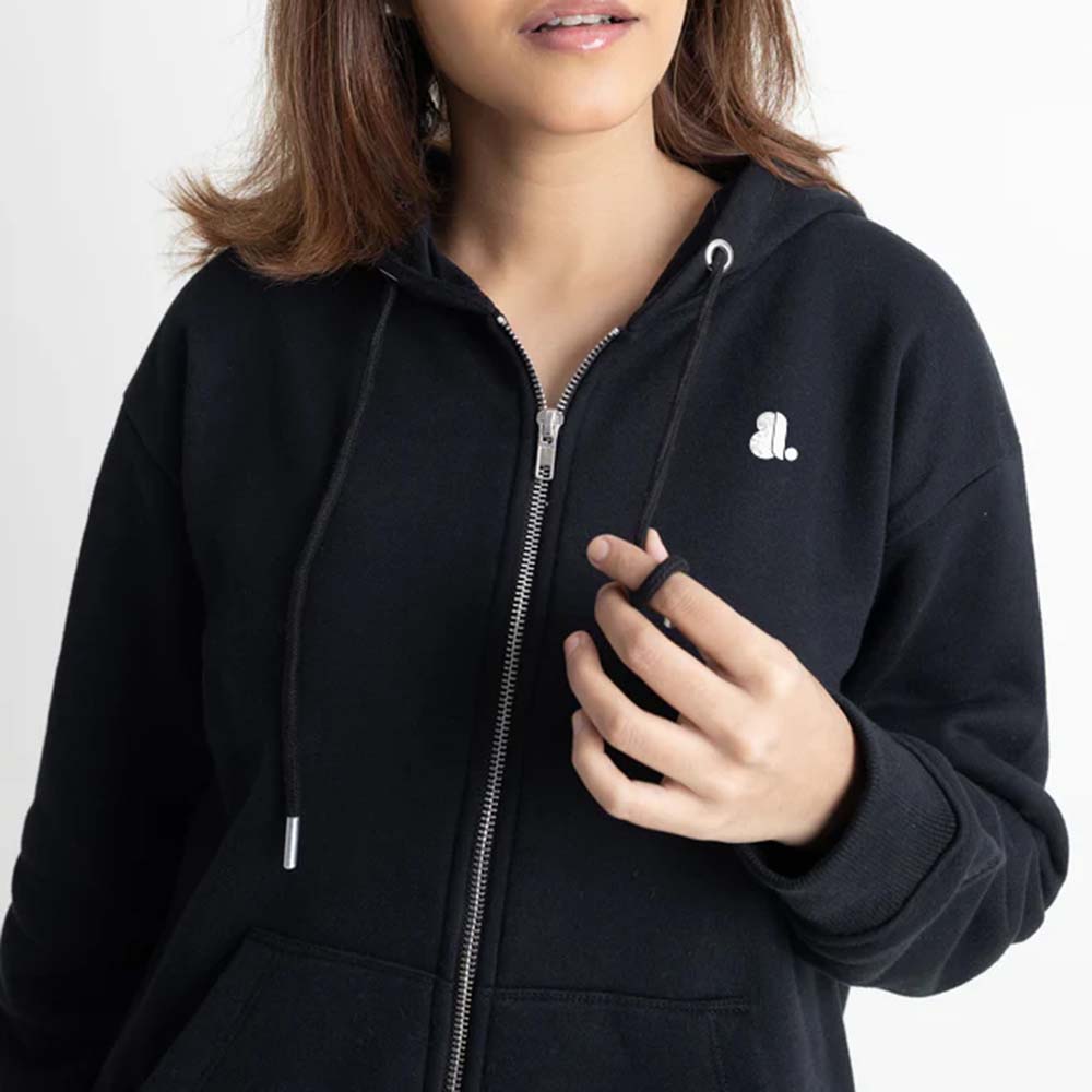 Single Color Zipper Track Suit Women - Image 3