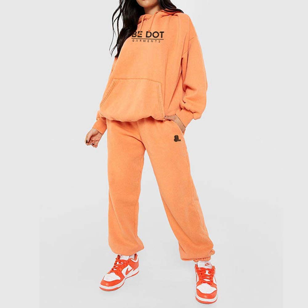 Acid Wash Pull Over Track Suit Women