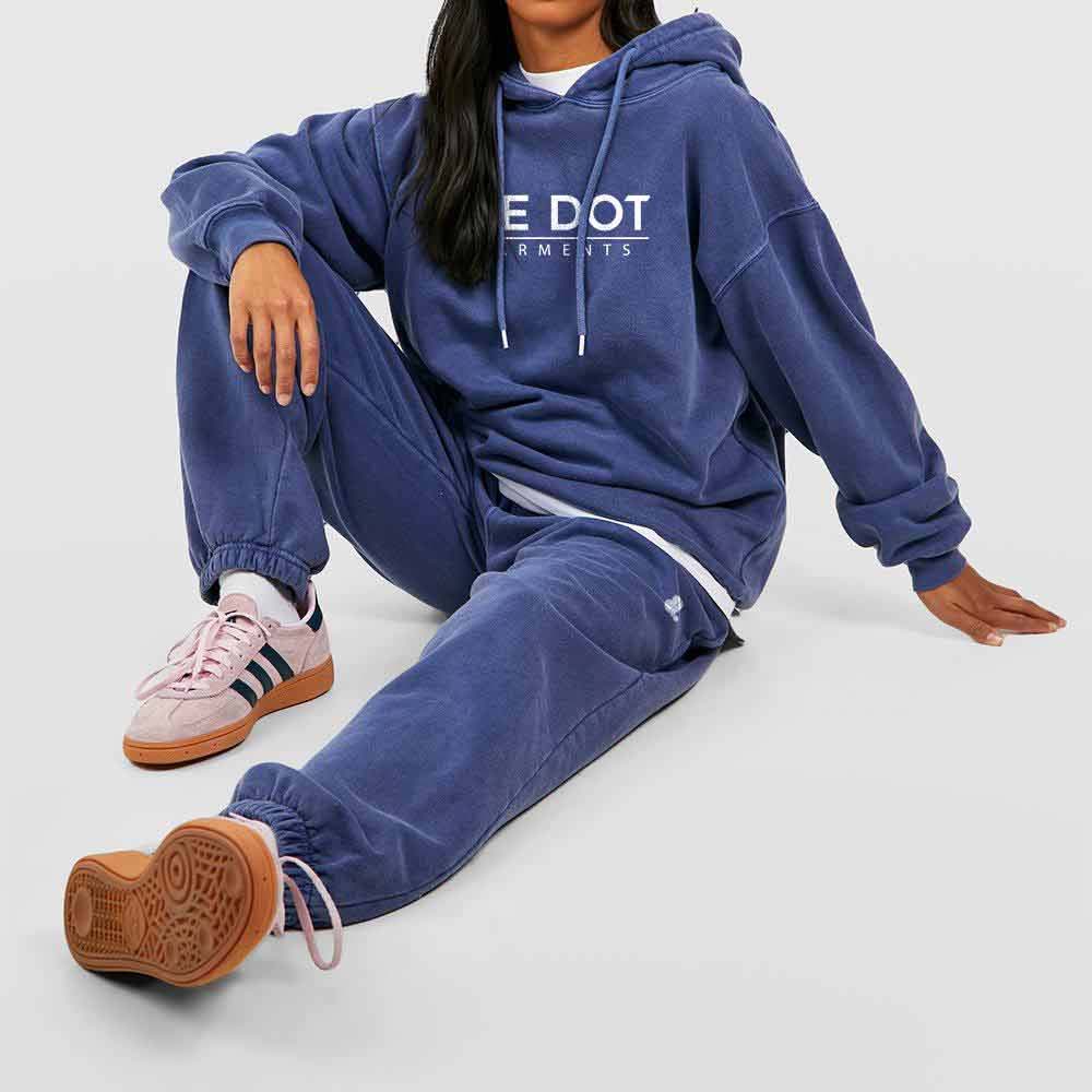 Acid Wash Pull Over Track Suit Women