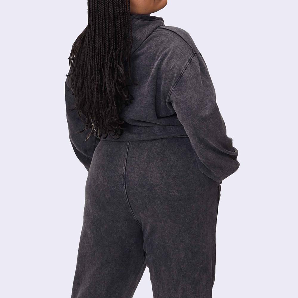 Acid Wash Pull Over Track Suit Women - Image 4