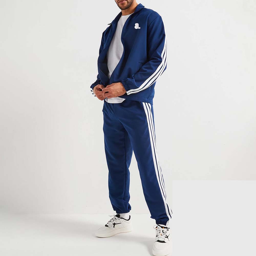 Single Color Zipper Track Suit Men