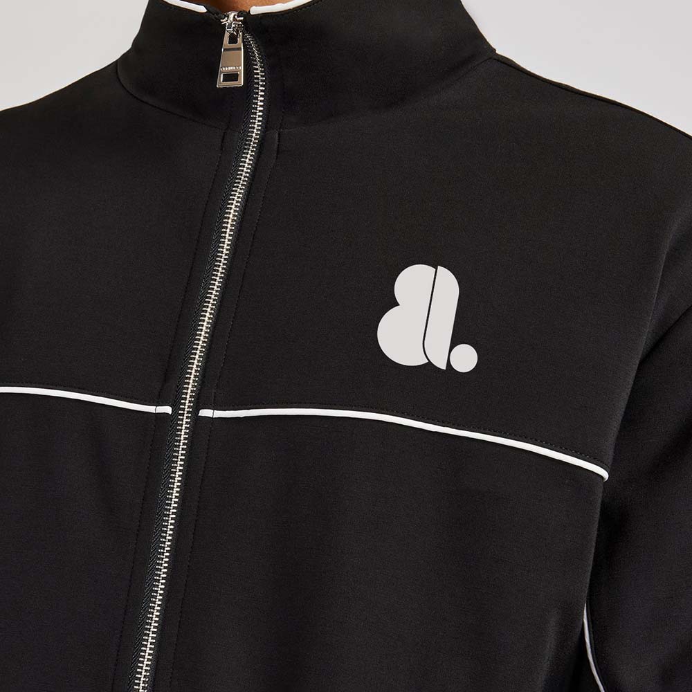 Single Color Zipper Track Suit Men - Image 3