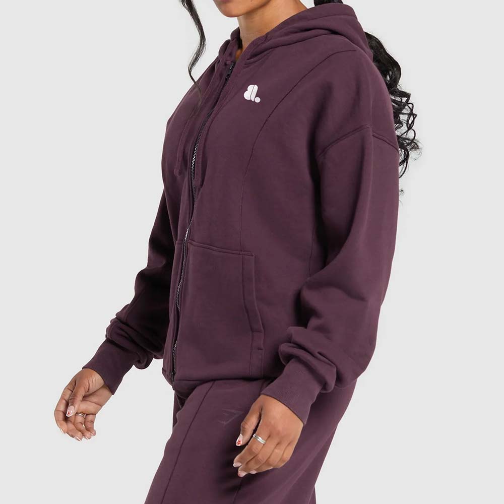 Single Color Zipper Track Suit Women