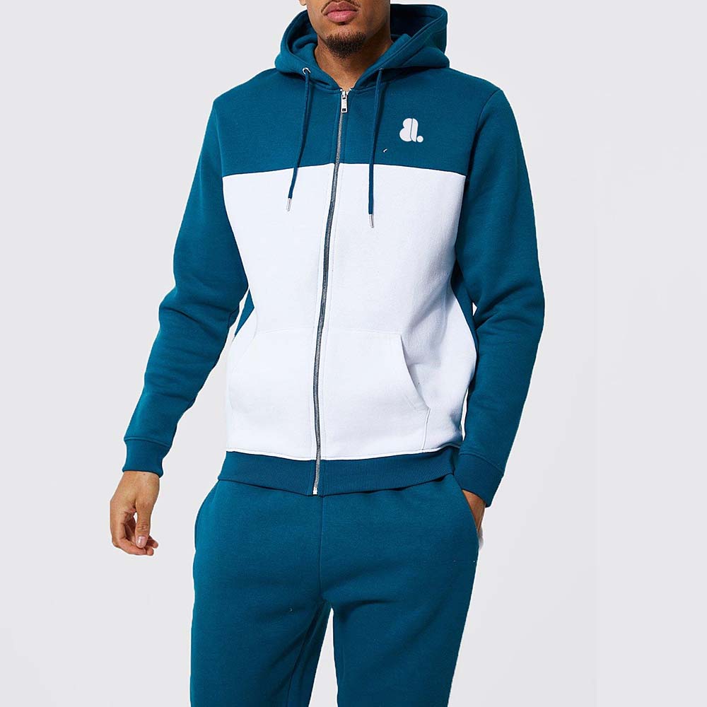 Block Zipper Track Suit Men