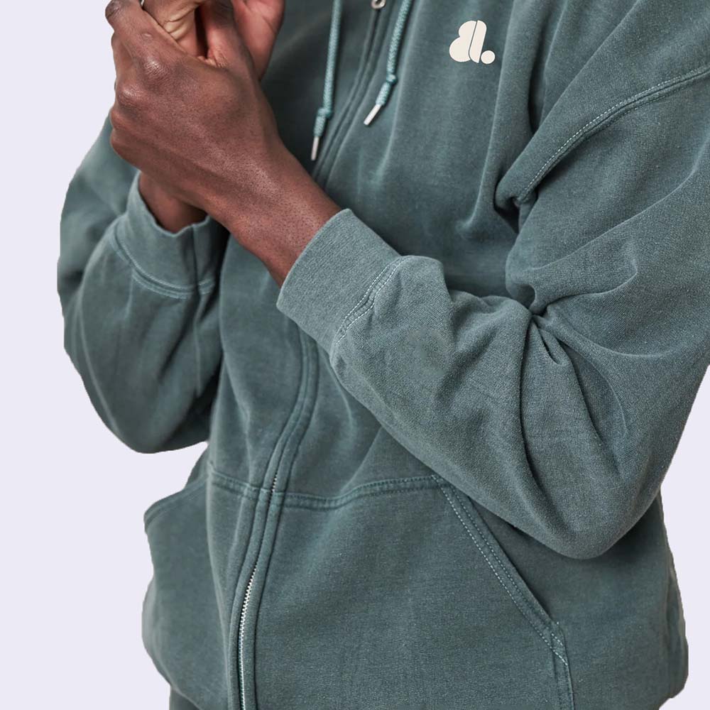 Acid Wash Zipper Track Suit Men - Image 3