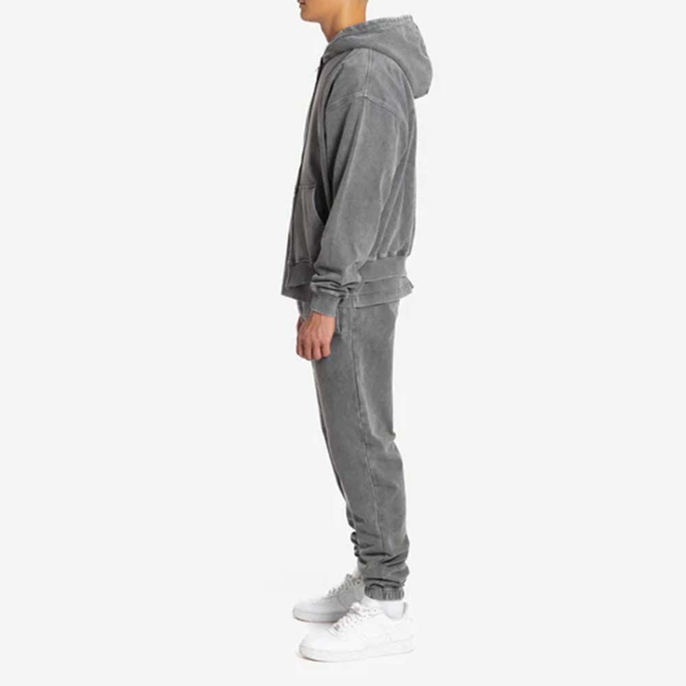 Acid Wash Zipper Track Suit Men - Image 3