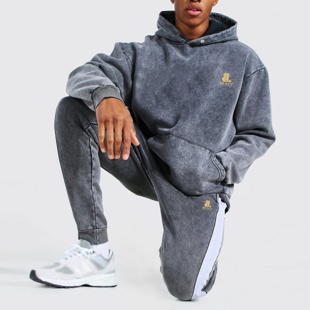 Acid Wash Pull Over Track Suit Men - Image 3