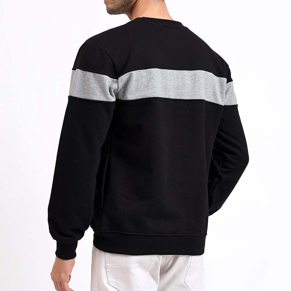 Men Block Sweat Shirt - Image 3