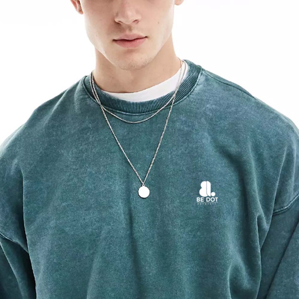 Men Acid Wash Sweat Shirt - Image 3