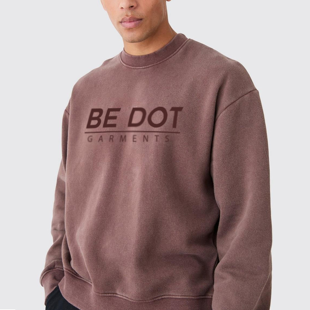 Men Acid Wash Sweat Shirt - Image 3