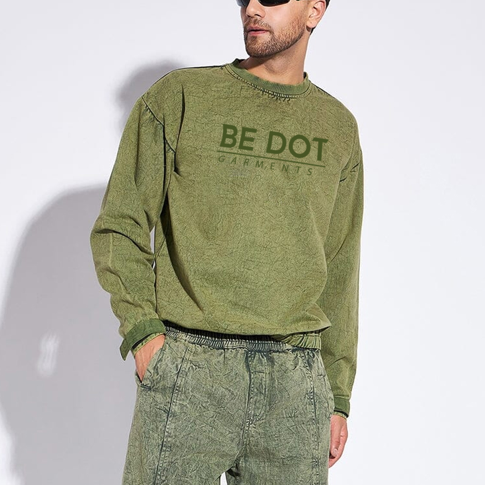 Men Acid Wash Sweat Shirt - Image 3