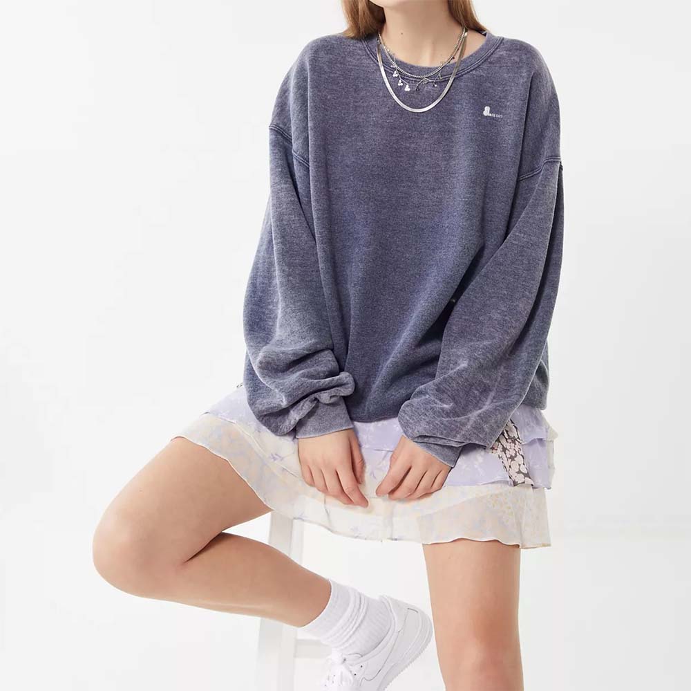 Women Acid Wash Sweatshirt