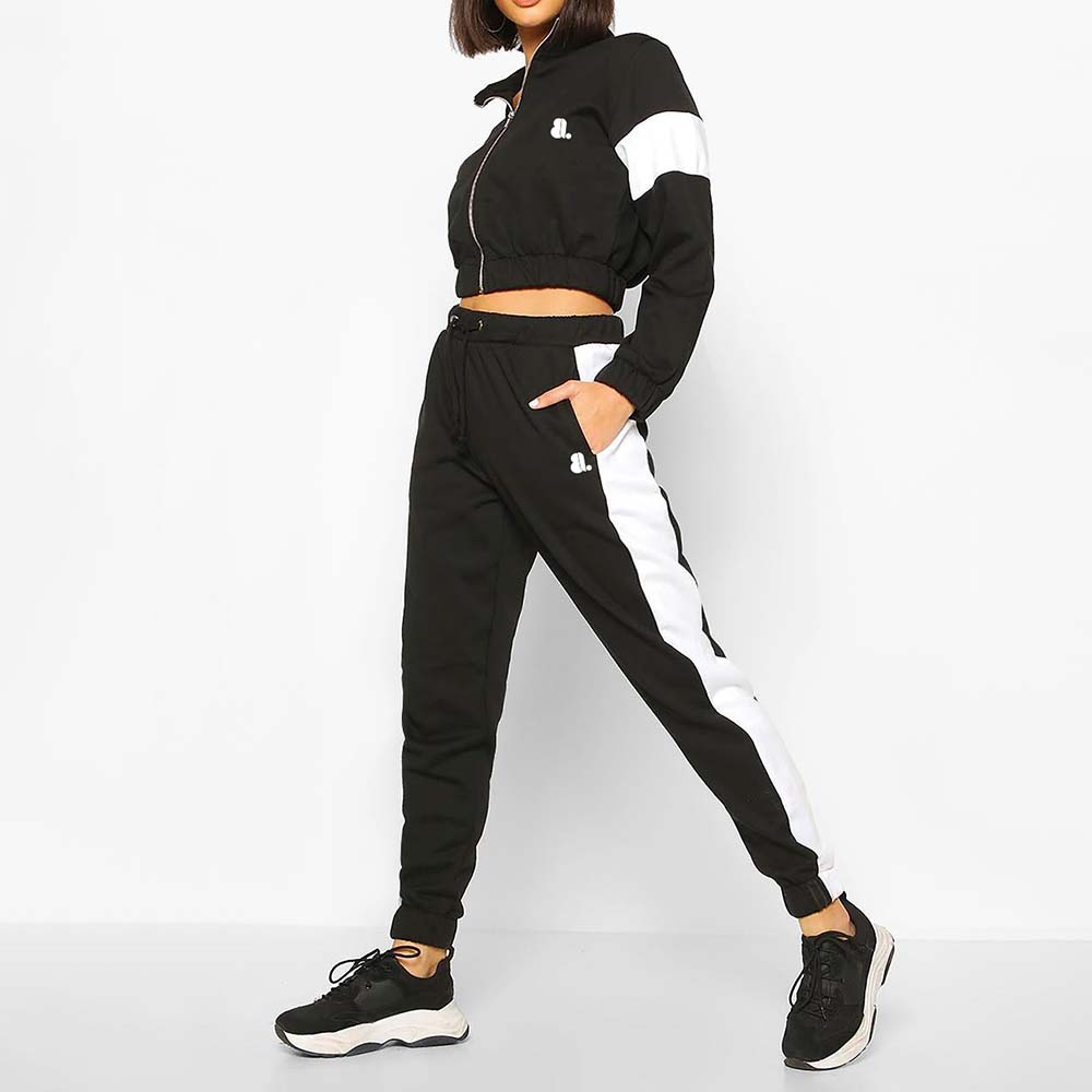 Block Zipper Track Suit Women - Image 3