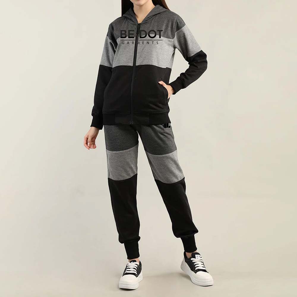 Block Zipper Track Suit Women - Image 3