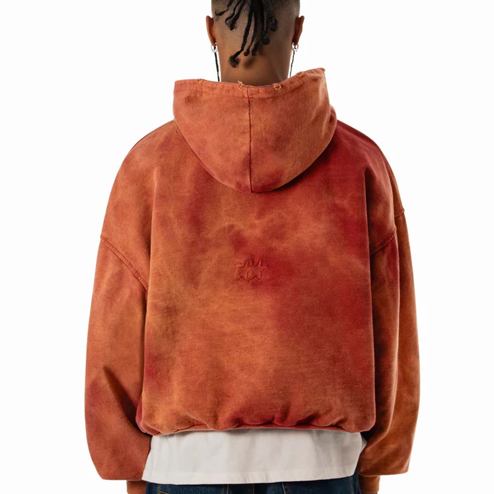 Acid Wash Pullover Hoodie Men