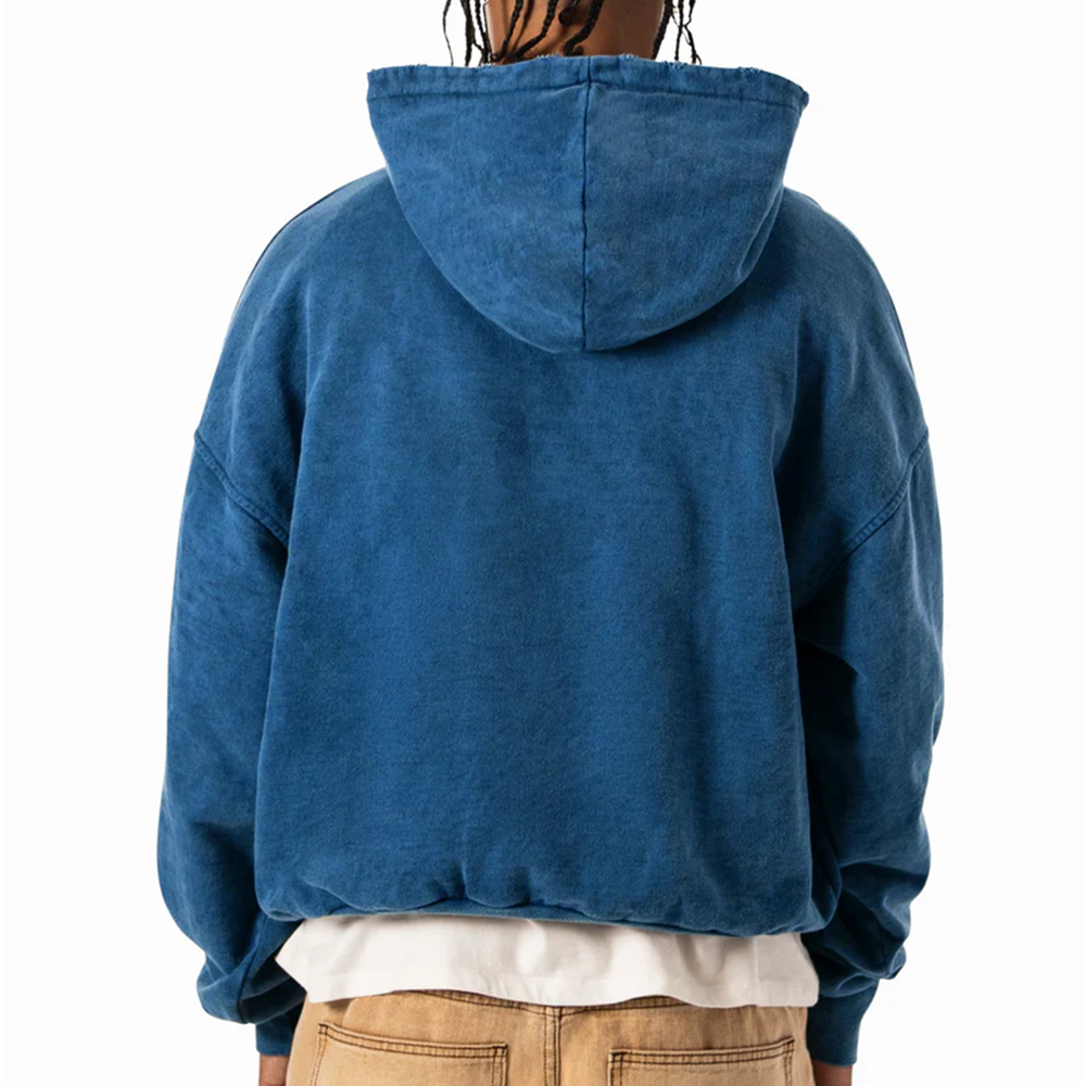 Acid Wash Pullover Hoodie Men - Image 4