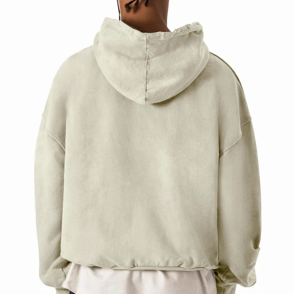 Acid Wash Pullover Hoodie Men - Image 3