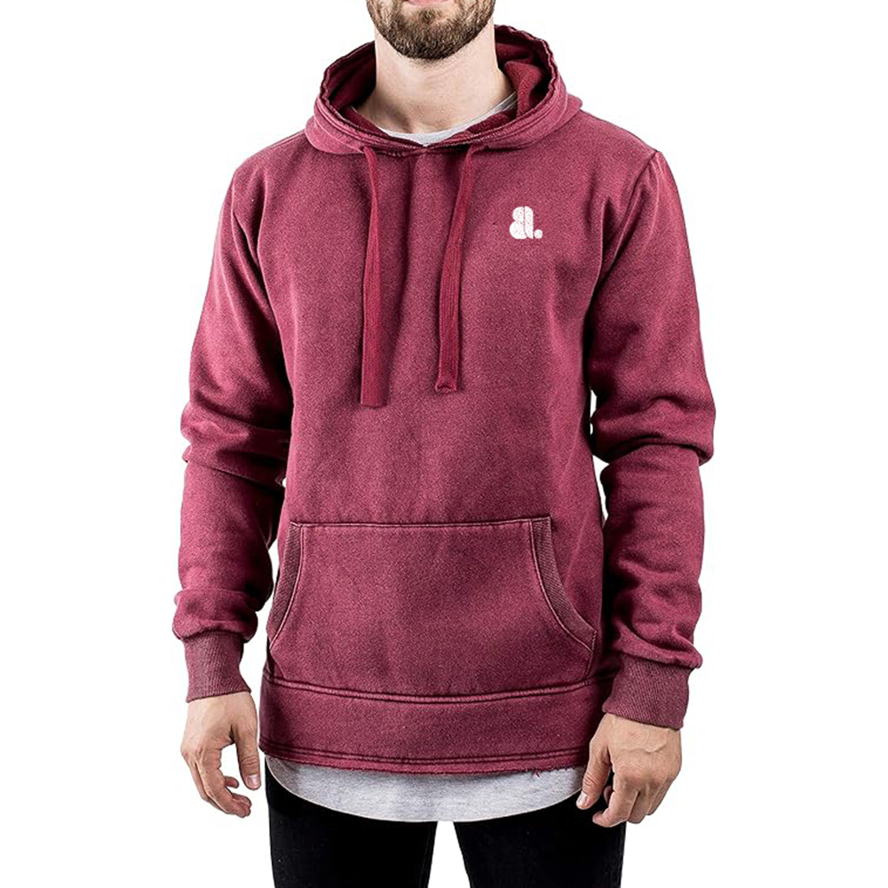Acid Wash Pullover Hoodie Men