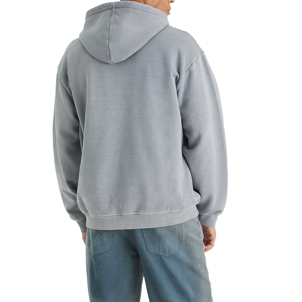 Acid Wash Zipper Hoodie Men