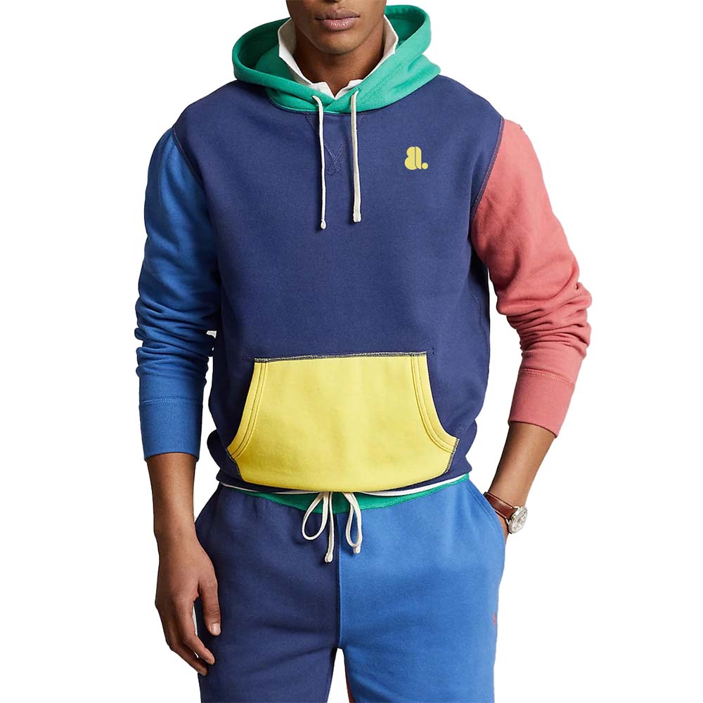 Block Pull Over Hoodie Men