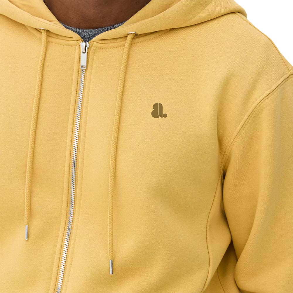 Single Color Zipper Hoodie Men - Image 3