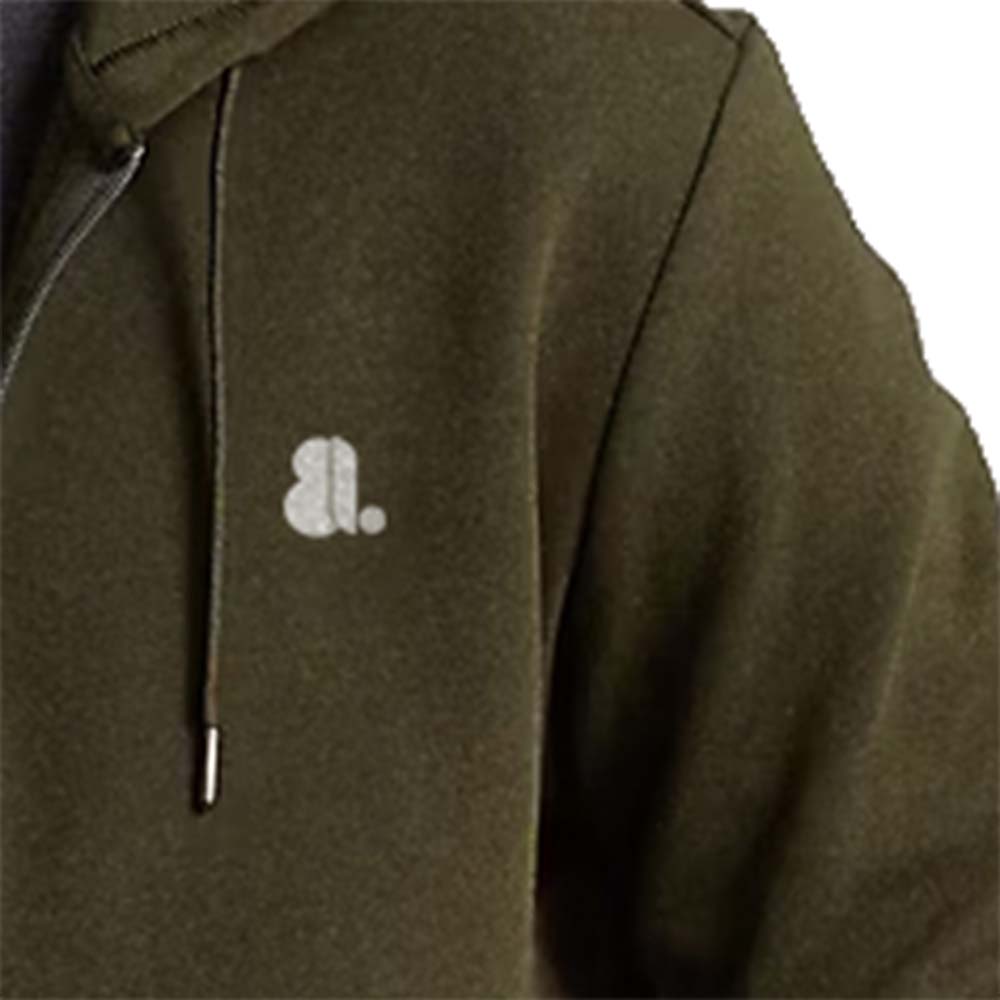 Single Color Zipper Hoodie Men - Image 4