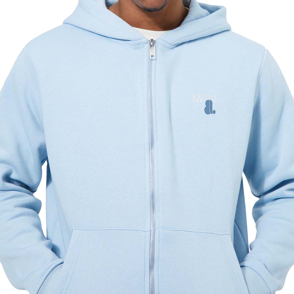 Single Color Zipper Hoodie Men - Image 6